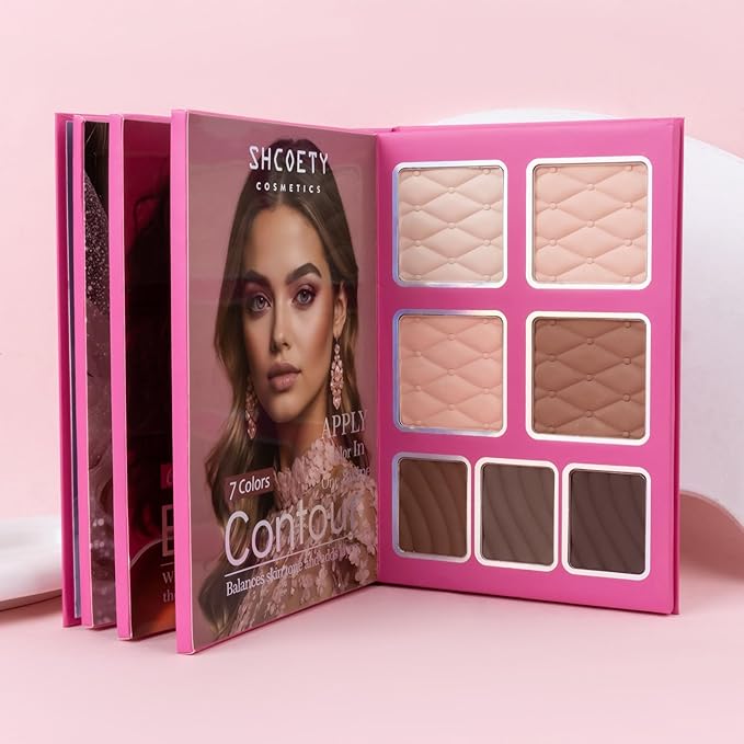 The first choice for holiday gifts 43-color makeup palette, eye shadow, highlighter and blush for contouring, multi-texture combination matte/pearl/fine glitter Suitable for gift giving (B)