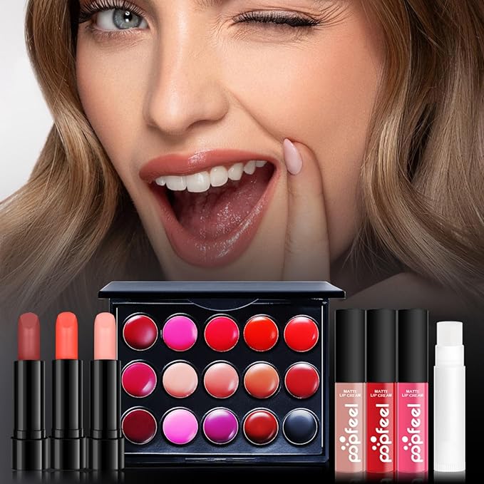 Makeup Set Box, Festival Surprise Assortment Gift with Professional Makeup Products, Cosmetics Set Party Favors for Women Girls Teenager, Vegan & Cruelty-Free, Set D