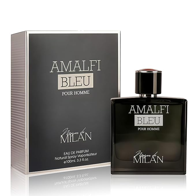 Men's Cologne Premium Fragrance Spray 100ml - Eau De Parfum - Long Lasting Amber Wood, Citrus, Spicy, Warm Scent for Daily Wear Inspired by Luxury Perfume(Amalfi Blue)