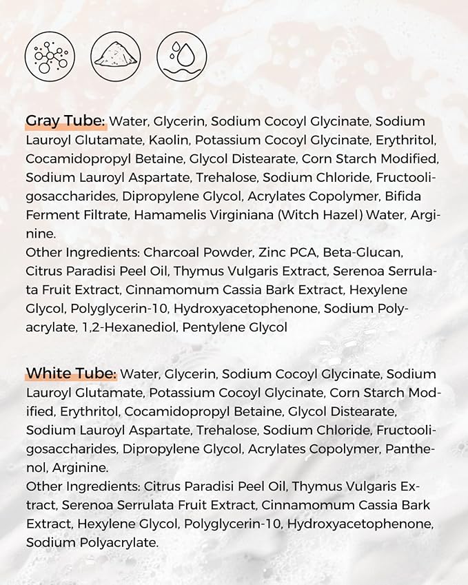 CKA Deep Pore Cleanser, Facial Foam Cleanser Oil Control Makeup Remover 2 in 1 Dual-Chamber, Minimizes Blackhead with Amino Acid, Daily Face Wash for Oily/Sensitive Skin 2 Pack