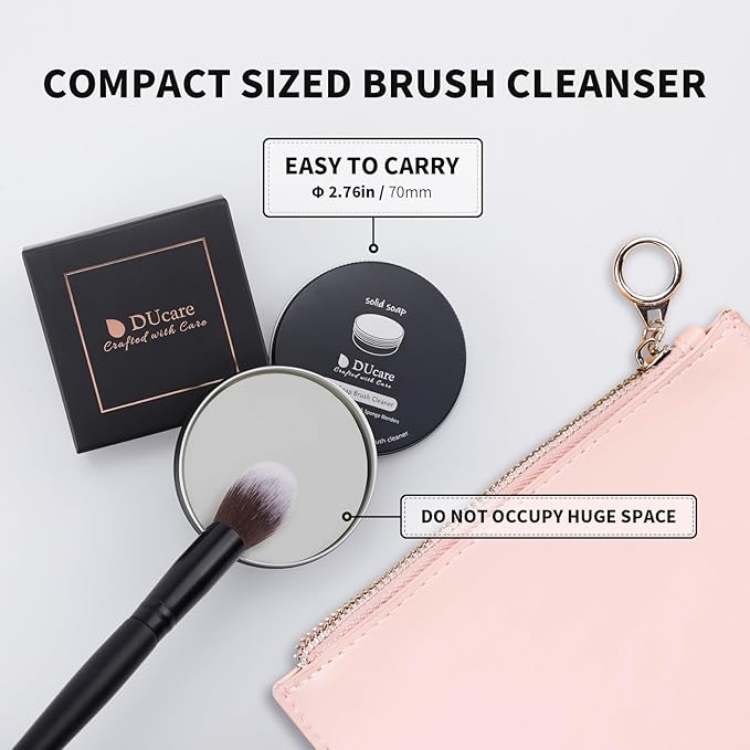 DUcare Makeup Brush Cleaner Shampoo Soap Solid Brush Cleaning Mat Removes Cosmetic Color Brush Cleaner Pad for Cleaning Makeup Sponges Brushes