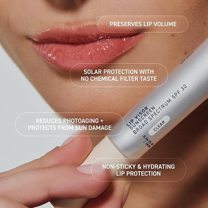 Prequel Skin Lip Visor, Clear Lip Balm with SPF 30 PA+++. Mint Flavored with Non-Sticky Finish – Moisturizing Semi Gloss Balm Sunscreen for Daily Use - 2 Pack