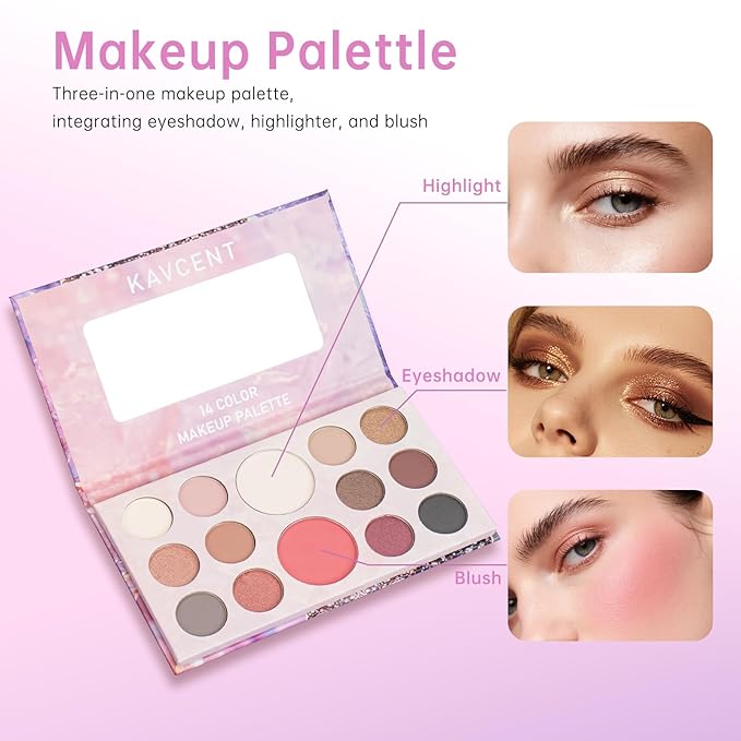Makeup Kit for Teens Women full Kit Makeup Set for Teens girls Foundation Eyeshadow Palette Makeup Gift Set for Women Teenagers Christmas Makeup kits for Teen Girls