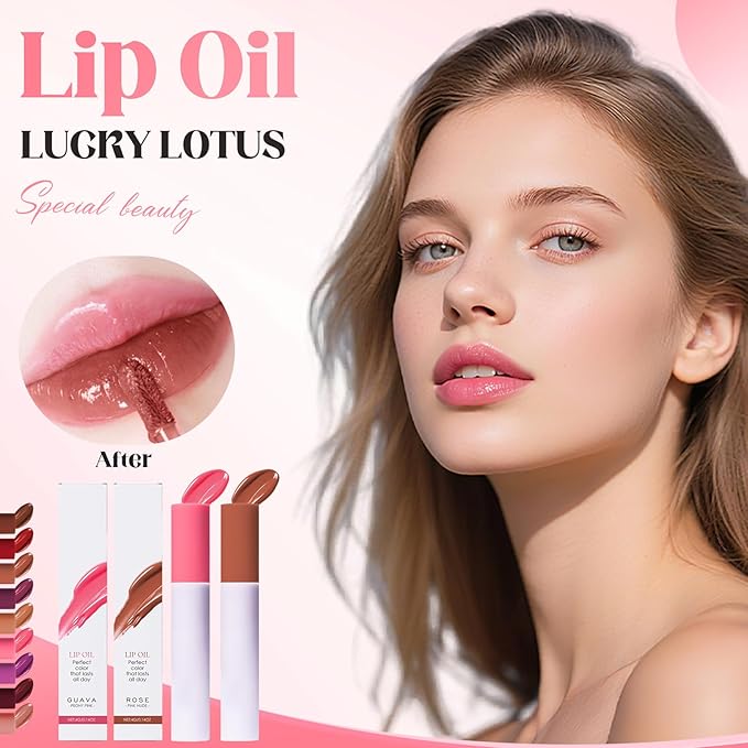 Lips Staining Lip Oil, 2026 New Lip Tint Lips Oil Long-Lasting Moisturizing, Plumping Hydrating Glossy Lip Glosses, Glossy Lip Stain Creamy Texture for Girl and Women (TAMARIND)
