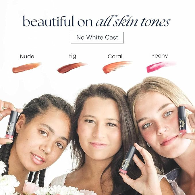 Brush On Block Sun Shine Protective Lip Oil SPF 30, Mineral Protection from UVA/UVB & Blue Light, Hydrating, Cruelty-Free, Gluten-Free, & Vegan, Fig