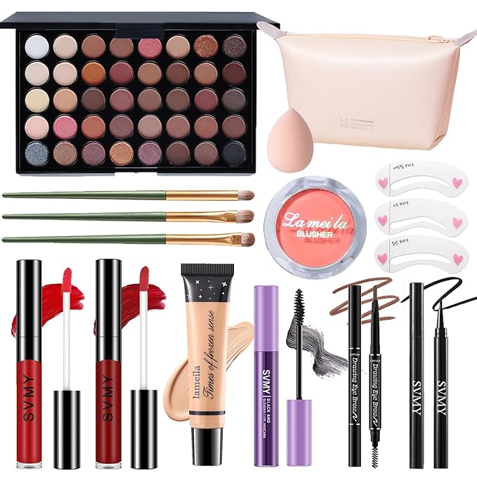 Makeup Set for Women, Makeup Full Kit for Beginners & Professionals, Travel Makeup Set for Teens & Adults, Makeup Gift Set for Girls, Eyeshadow Palette, Lip Gloss, Face & Eye Make up