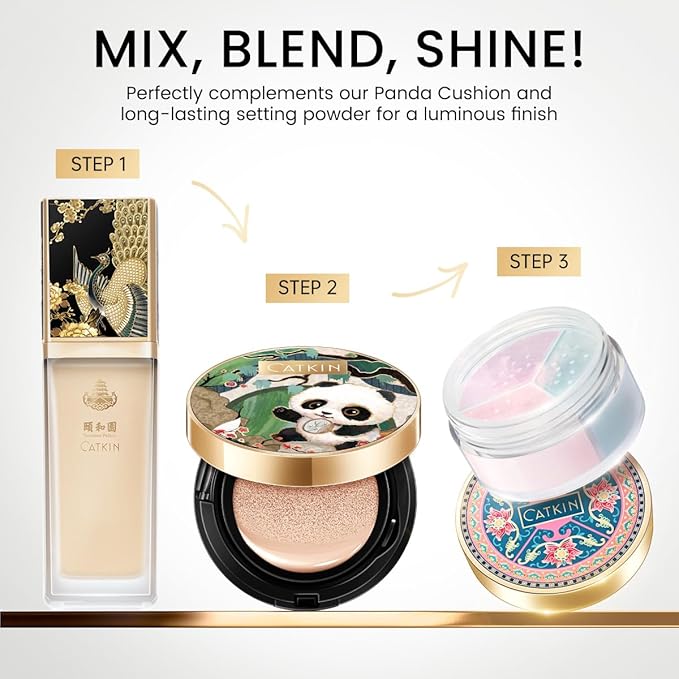 CATKIN Beige Tinted Face Makeup Primer Base Brighten Even Skin Tone Correcting Cream Veil Blur Pores Oil Control Infused with Hyaluronic acid Light Make up for All Skin