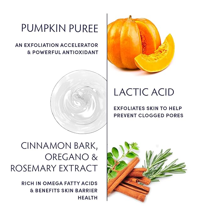 Naturopathica Pumpkin Purifying Enzyme Peel, Clarifying and Exfoliating Face Mask, Facial Mask with Lactic Acid to Help Unclog Pores and Clear Acne, 1.69 fl oz