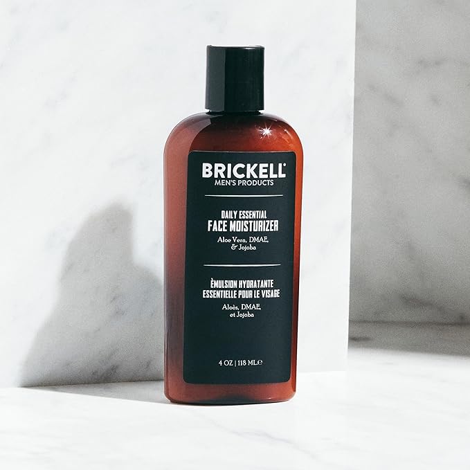 Brickell Men's Daily Advanced Face Care Routine II, Activated Charcoal Facial Cleanser, Face Scrub, Facial Moisturizer Lotion, Natural and Organic, Unscented