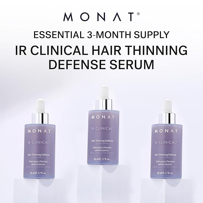 MONAT IR Clinical™ Hair Thinning Defense Serum – 3-Month Supply – Nourishes Scalp, Reduces Breakage, Boosts Hair Density, and Supports Thicker, Fuller-Looking Hair with Lightweight, Non-Greasy Formula