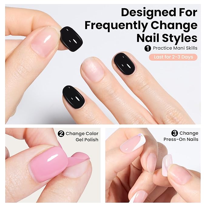 Beetles Peel Off Base Coat for Gel Nail Polish, Air Dry No Lamp15ml Base Coat Nail Polish Nail Practice Beginner Friendly Easy Removal Gentle Formula for Press On Nail DIY Nail Art Gifts for Women