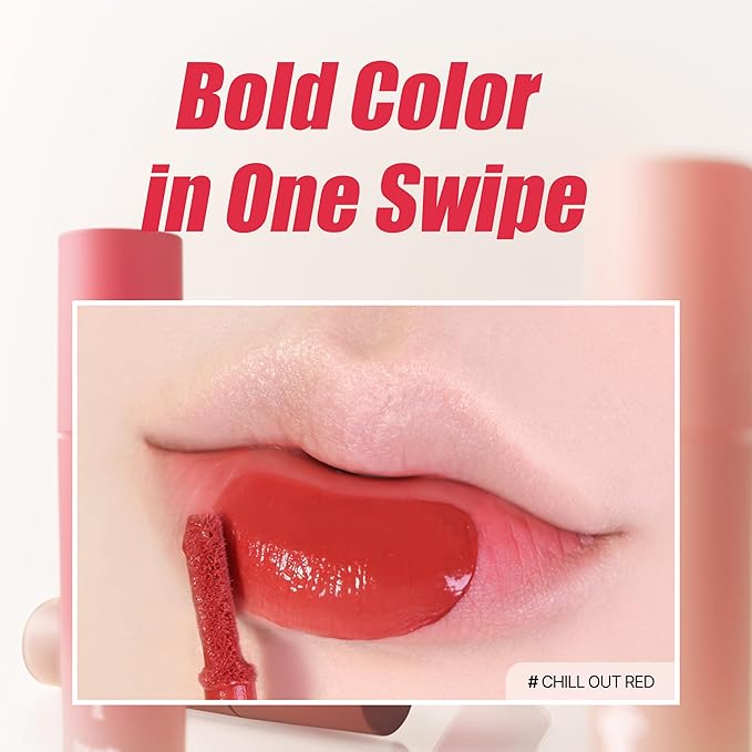 Touch in Sol Vegan Again Blur Core Lip Tint (#Chill-out Red) - Long Lasting, High Pigment Velvet Matte Lip Stain – Lightweight Smooth Blur Finish