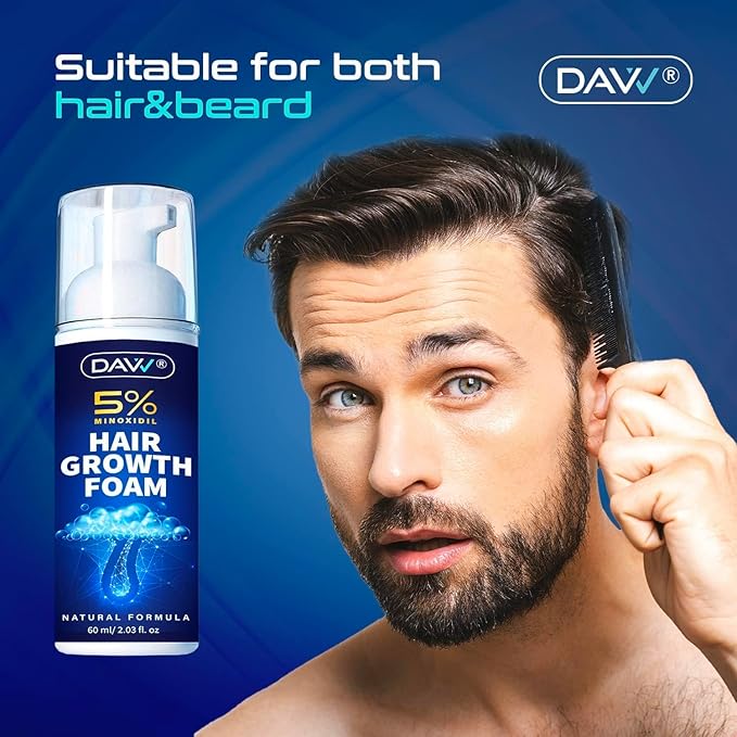 5% Minoxidil Foam for Women and Men Hair Growth: Minoxidil for Women Hair Growth - Minoxidil for Men - Extra Strength Hair Regrowth Treatment - Hair Growth Serum for Faster Stronger Thicker - 60ML