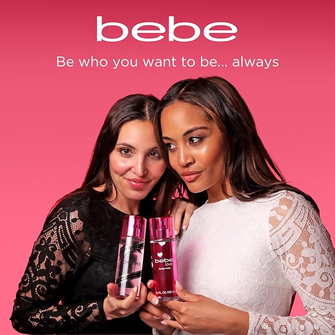 Bebe Silver Body Mist - Body Spray for Women with Mango, Tuberose, Peony, Jasmine, Rose, Cedarwood, Musk, and Sandalwood Fragrance Mist - 8.4 oz