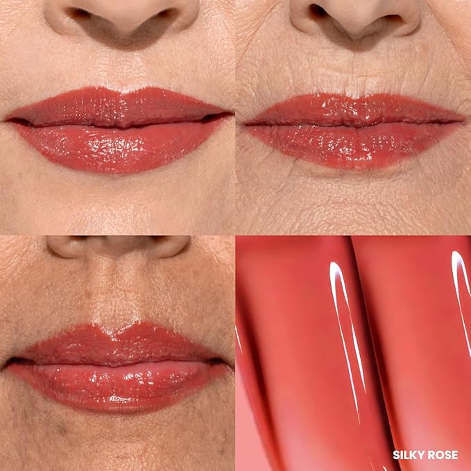 Prime Prometics PrimeLip Plumping Lip Balm for Mature Women – 3-in-1 Lipstick, Gloss & Balm – Non-Stinging Lip Plumper – Smooths Lip Lines, Lightweight, Buildable Color (Silky Rose)