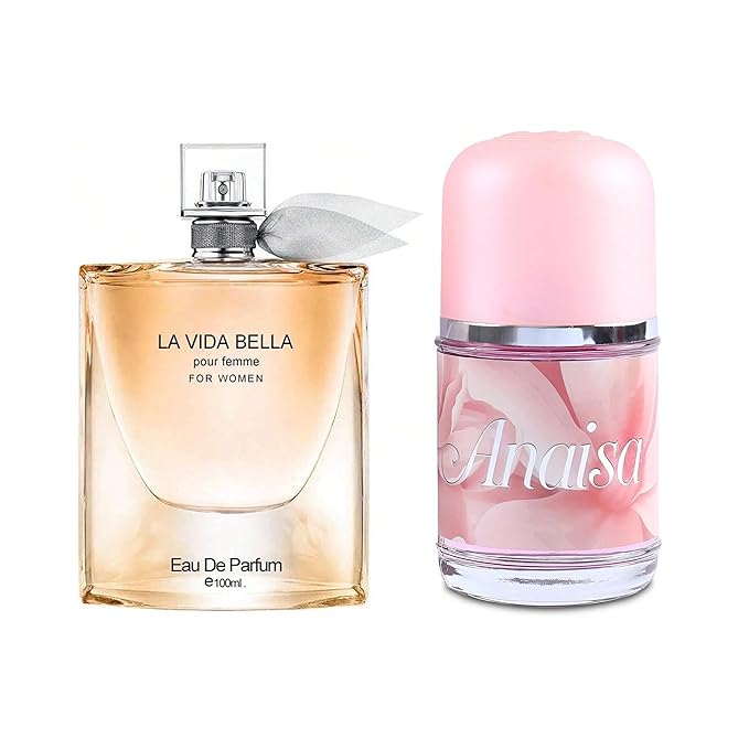 Women's Perfume La Vida Bella& Anaisa Combo Set Eau De Parfum Long Lasting Fragrance 3.4 Fl Oz Spray Each for Daily Used