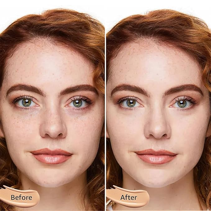 Air Cushion BB Cream Foundation - Mushroom Head CC Cream Concealer Makeup Base Water & Sweat-Proof, Create Flawless and Natural Look for All Skin Types (Nude)