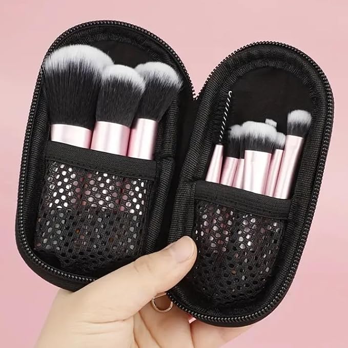 16pc Beginner Mineral Makeup STARTER KIT with 10 BRUSHES (5gm)Sample Size Foundation, Primer, Blush, Bronzer, Setting Powder for Learning, Occasional Use & First Time Users, Travel Size Kit(Light Tan)