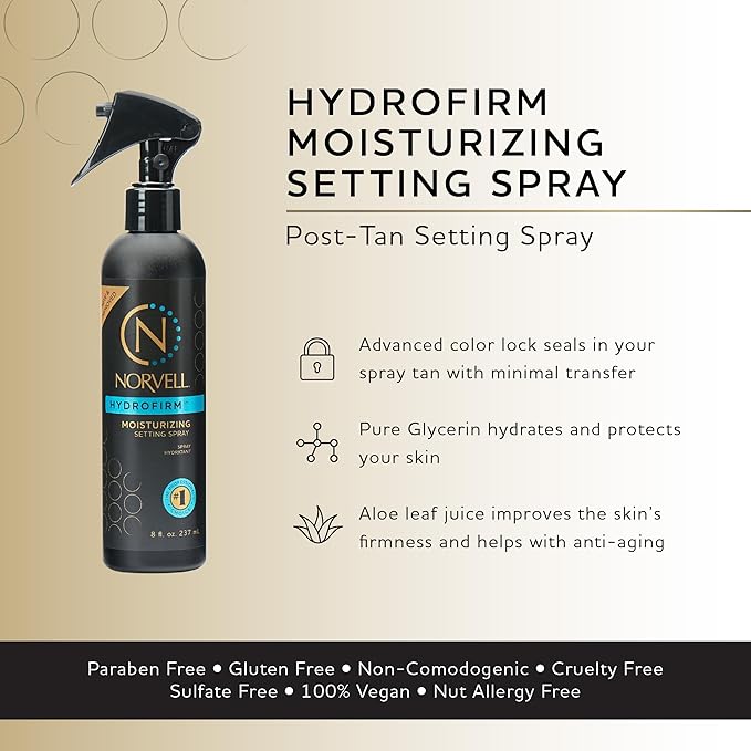 Norvell Post Sunless Hydrofirm Moisturizing Spray 8 fl oz – Professional Hydrating Spray to Extend Sunless Tan, Soften Skin, Enhance Color & Reduce Uneven Fade for a Smooth Finish