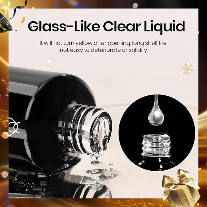 beetles Gel Polish No Wipe Gel Top Coat - Clear Color Top Coat Gel Nail Polish Shine Finish and Long Lasting, Soak Off Nail Lamp, 15ml Christmas Nails Gifts for Women