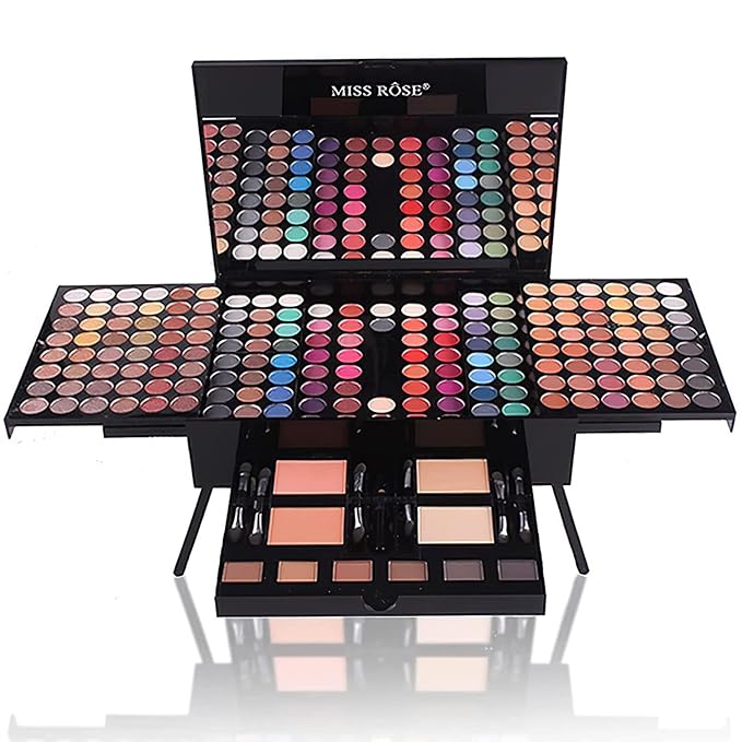 190 Colors Professional Makeup Kit for Women Full Kit, Pallet,All In One Gift Set girls, include Eyeshadow/Facial Blusher/Eyebrow Powder/Eyeliner Pencil/Mirror/makeup brush(004N)