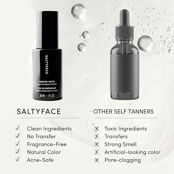 SALTYFACE - Tanning Water - Shade Light to Medium -1 FL OZ