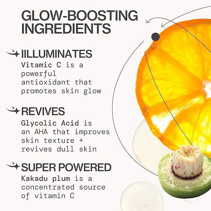 Pacifica Vitamin C Serum for Face – Glow Baby Brightening Facial Serum with Glycolic Acid – Vitamin C Booster Skin Care, Dark Spot Corrector, Vegan Skincare for Glowing Skin, Dermatologist Tested