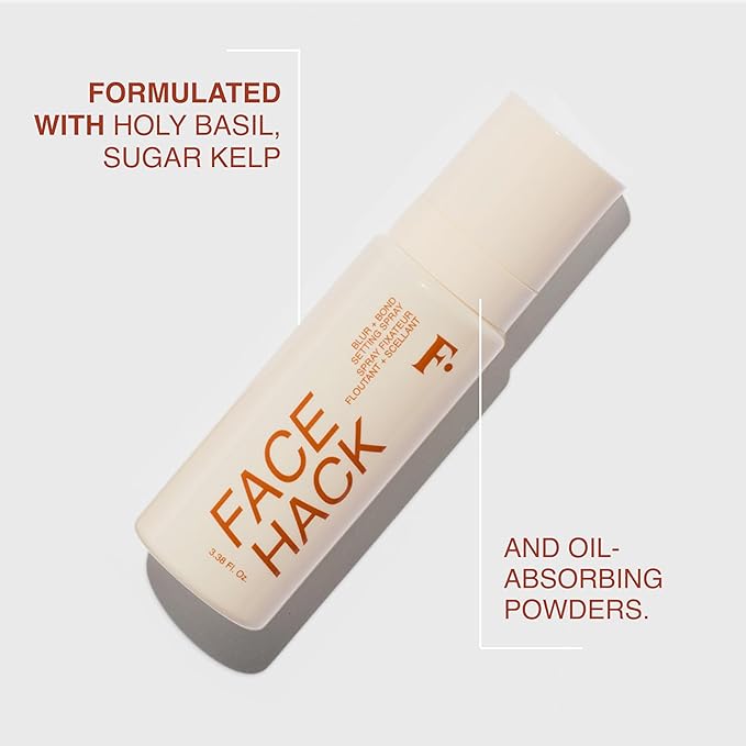 Freck Beauty FACE HACK Blur + Bond Setting Spray, Multi-Purpose Spray that Blends, Blurs and Bonds Makeup, Locks your look In All Day, Perfect for Mid Day Refresh, 3.38 oz