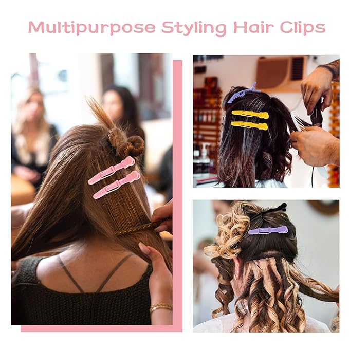 Ondder 24 Pack Alligator Hair Clips, Clips for Hair Sectioning, Hair Styling Accessories for Women Men Girls Teens,Multicolor