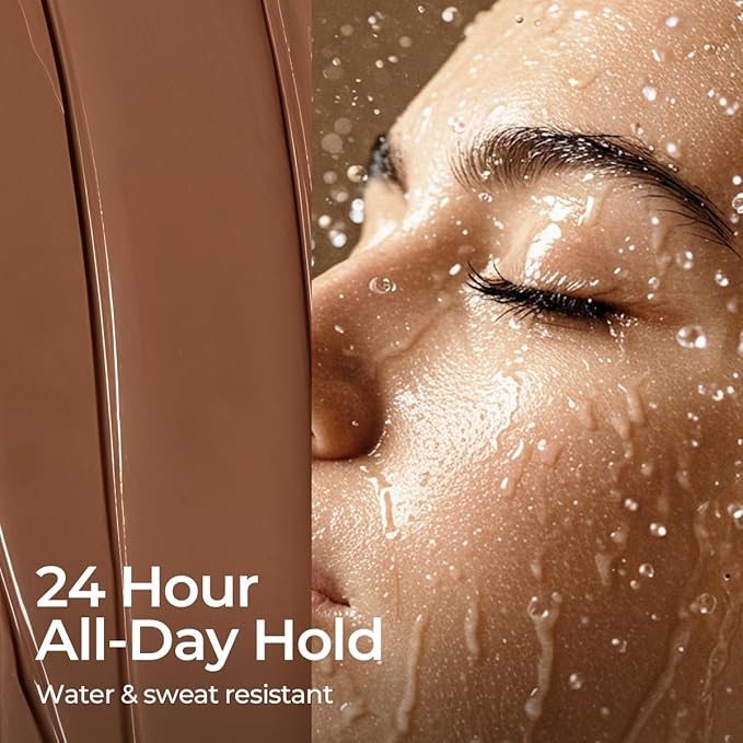 SACE LADY 24H Lock Eyebrow Gel, Waterproof Brow Gel Brown with Built-in Brush, Long-Lasting Natural Pigmented Eye Makeup for Women (01 Light Brown)