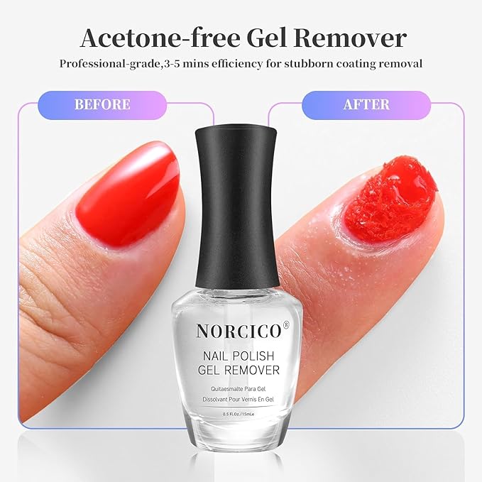 Gel Polish Remover, Professional Gel Remover for Nails, Quick & Easy Polish Remover In 3-5 Minutes, No Need for Foil Soaking Or Wrapping-30ml