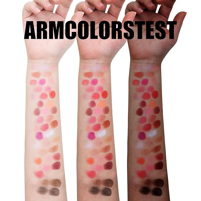 The first choice for holiday gifts 43-color makeup palette, eye shadow, highlighter and blush for contouring, multi-texture combination matte/pearl/fine glitter Suitable for gift giving (B)