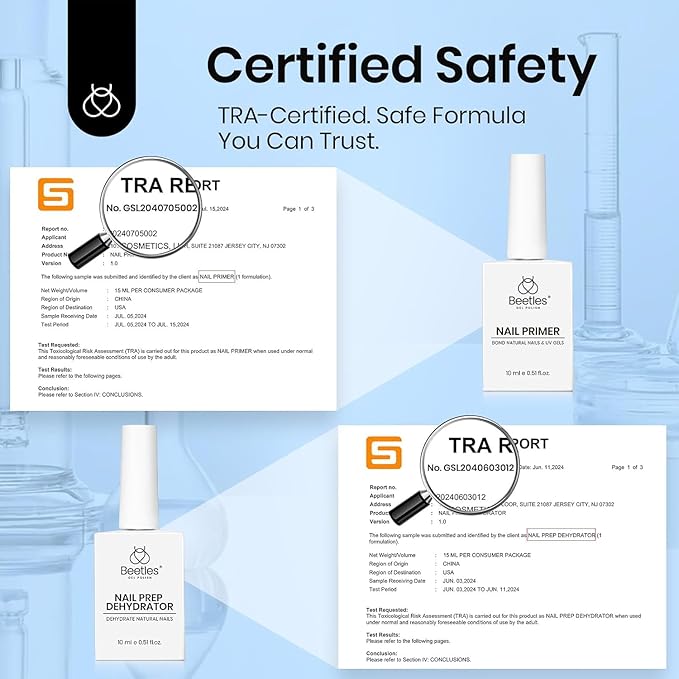 Beetles 3Pcs Gel Nail Glue Nail Dehydrator and Primer, Professional Nail Prep Acid-Free Hema-Free Dehydrate Bond Primer 9 in 1 Gel Glue Kit for Press On Nails Nail Tips Nail Extension Gifts for Women