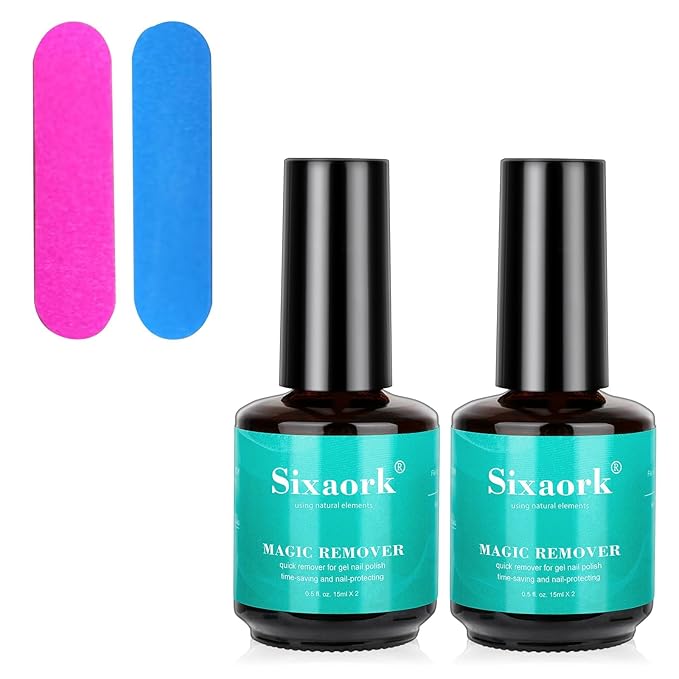 Gel Polish Remover, Gel Nail Polish Remover 2-5 Minute No Soaking or Wrapping Come with Manicure Tools, Removal Kit Quick & Easy for Nails