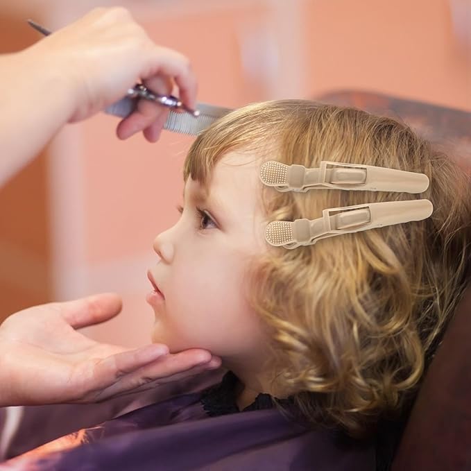 24 Pack Alligator Hair Clips, Professional Clips for Hair Sectioning, Hair Styling Accessories for Women Men Girls Teens，Khaki