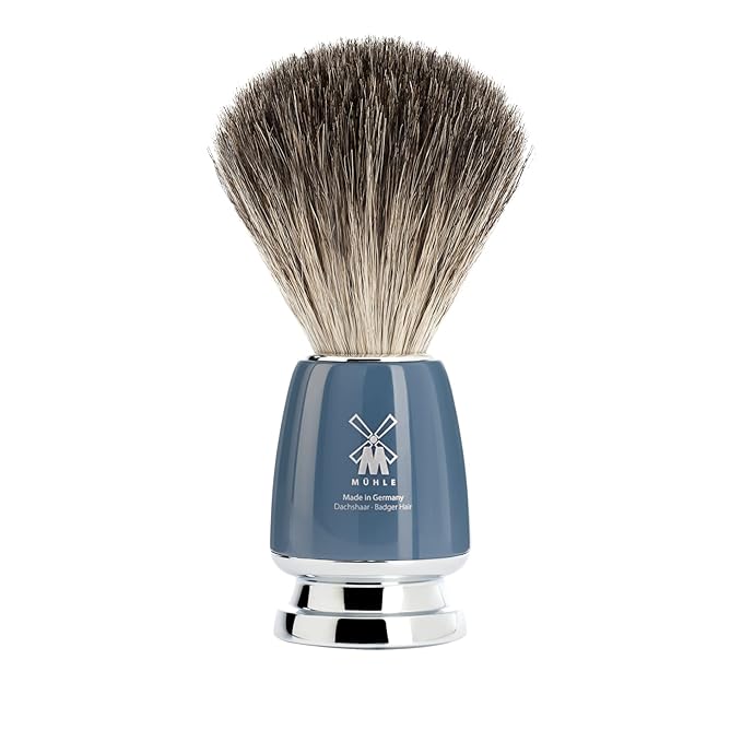 MÜHLE RYTMO 4-piece Pure Badger Double Edge Safety Razor (Closed Comb) Shaving Set For Men - Perfect for Every Day Use, Barbershop Quality Close Smooth Shave