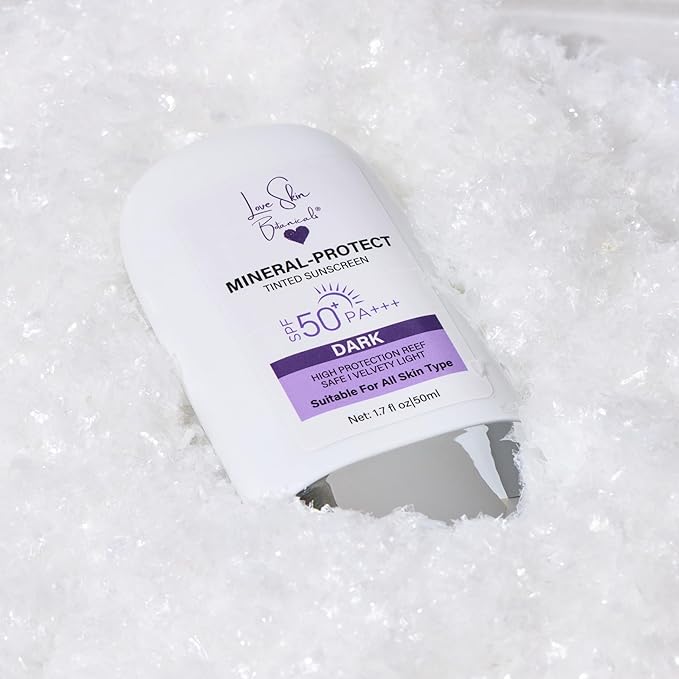Mineral Protect Tinted Sunscreen SPF 50 PA+++ – Dark Tint | 100% Mineral, Reef-Safe, Unscented, Broad Spectrum Daily Face Sunscreen