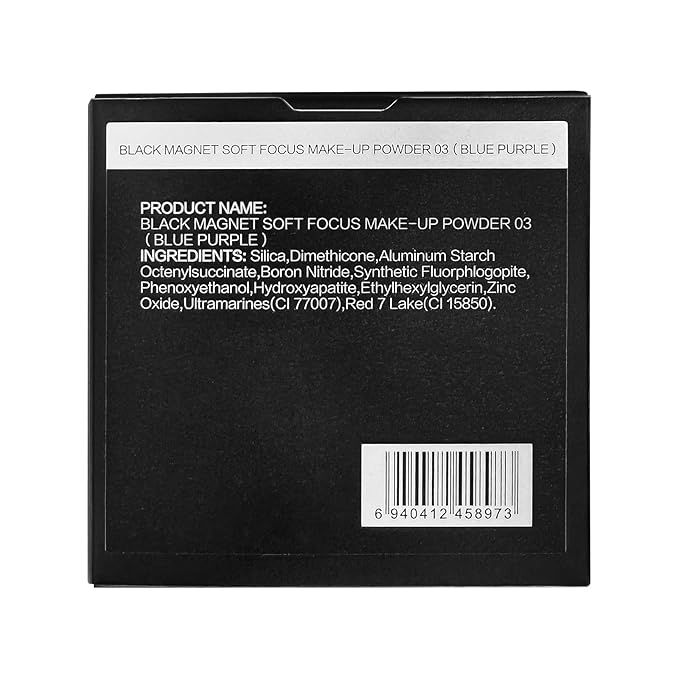 CARSLAN 2.0 Black Magnet Soft Focus Make Up Powder, Waterproof Loose Setting Powder, 24H Longlasting, Oil Control, Talc-Free Face Powder, 03 Light Purple For Sensitive Skin, 0.28Oz