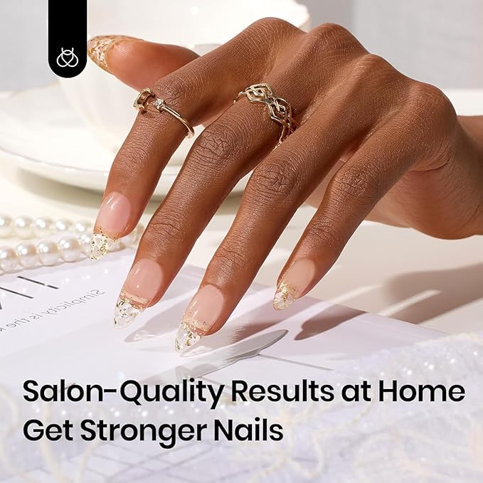 Beetles Builder Gel & Gel Base and Top Coat, 3Pcs 7.5ml Building Gel for Nails Set Shine Finish and Long Lasting, Soak Off LED Transparent Nail Strengthener Hard for Beginners DIY