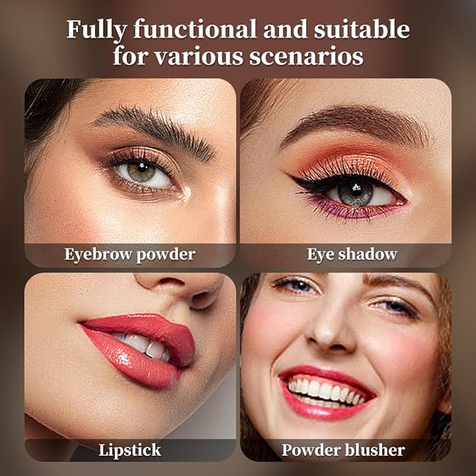 Badhare Beauty Full Face Palette Makeup Kit 24 Color Eyeshadow Palette, 8 Lip Gloss, 4 Blush, 3 Dual Powder, with Brushes & Mirror | Travel Friendly Professional Cosmetic Set with Shimmer Shades