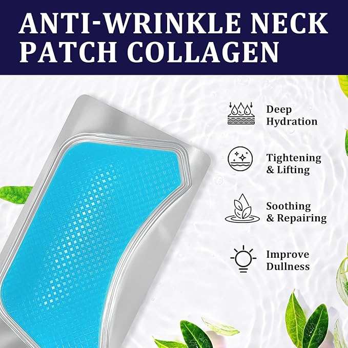 Neck Wrinkle Patches, 5PCS Anti Wrinkle Neck Tapes Improve Fine Lines, Firm and Moisturize and Tighten Sagging skin, Collagen Neck Lift Mask