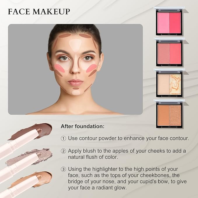 Color Nymph Makeup Sets for Teens Girls Women, Professional Makeup Kits All In One Makeup Set Storage Train Case, Beginner Full Cosmetics Kit with Eyeshadow Blush Lipstick Lipgloss Mascara etc Black