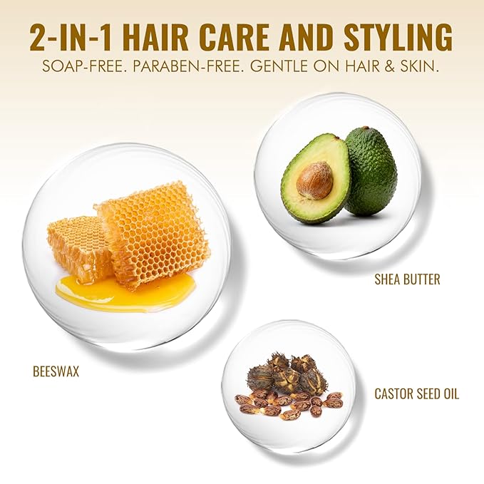 Dolahair Portable Travel Hair Wax Stick - Slick Hair Pomade with Smoothing Brush for Women, Kids & Girls' Hair Styling