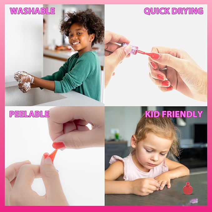 Barbie Cosmetic Makeup Set for Girls with Super Sparkly Lip Gloss Nail Polish and Nail Stickers 11 Pieces, Perfect for Parties Sleepovers Makeovers, Birthday Holiday Gift, Ages by Townley Girl