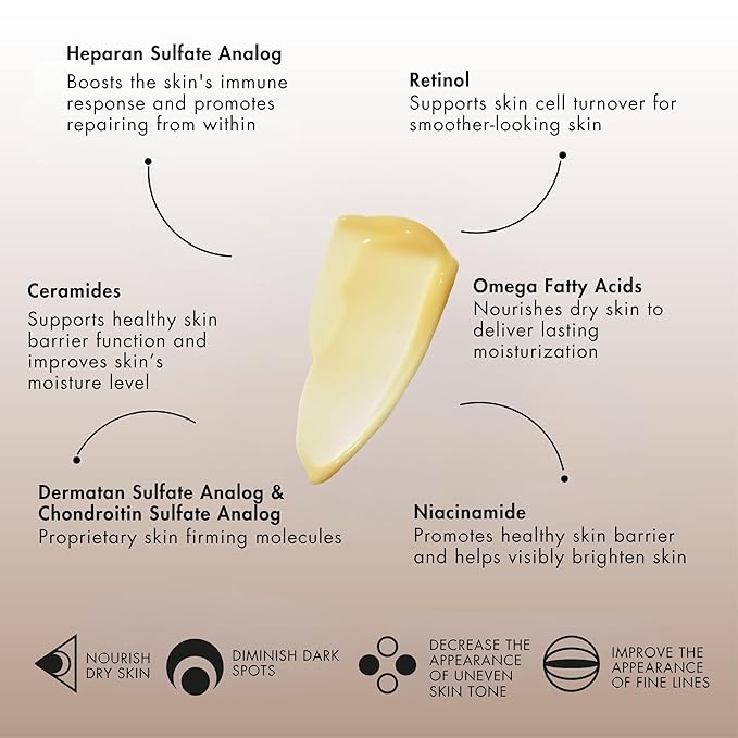 Senté Even Tone Retinol Cream | 0.5% Retinol Combined with HSA & Skin-Firming DSA | Improves Skin Tone, Texture, & Dark Spots | 1.0 Fl Oz