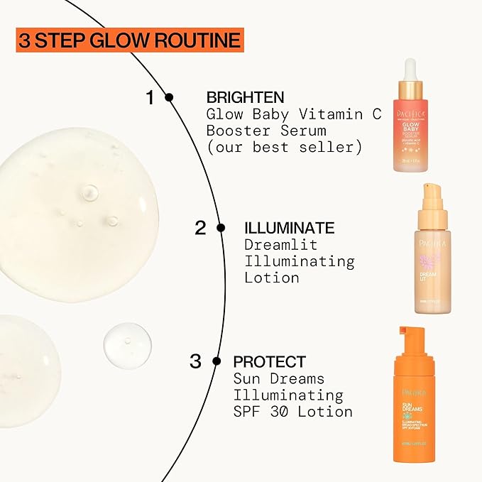 Pacifica Vitamin C Serum for Face – Glow Baby Brightening Facial Serum with Glycolic Acid – Vitamin C Booster Skin Care, Dark Spot Corrector, Vegan Skincare for Glowing Skin, Dermatologist Tested