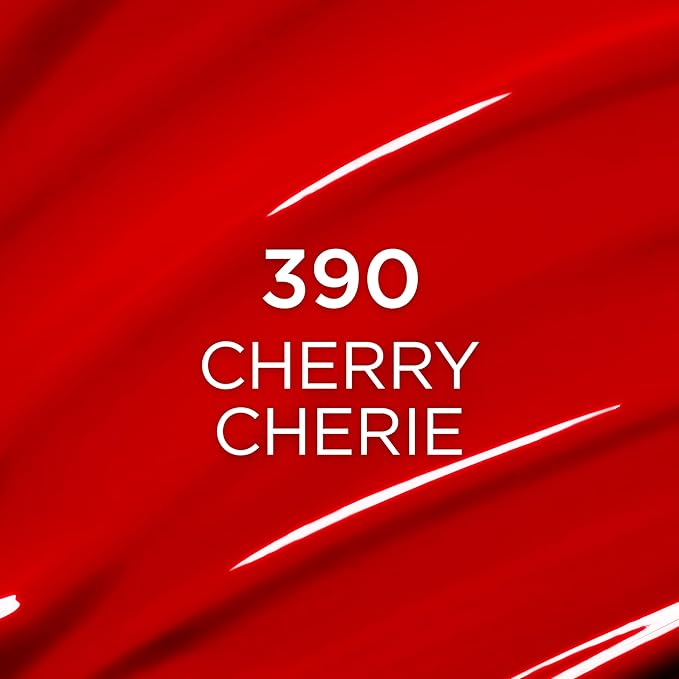 L'Oreal Paris Plump Ambition Hyaluron Lip Oil, 24 HR Lip Gloss with Hyaluronic Acid, Volumizing Formula with Glass-Like Shine, Cherry Cherie 390, 0.16 Fl Oz