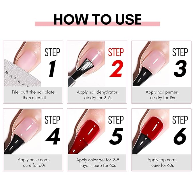 Makartt Nail Dehydrator: 15ML Acid-Free Prep for Acrylic Nails, Gel Polish, and Dipping Powder, 0.5oz Fast-Dry Professional Base for Manicure & Pedicure Use