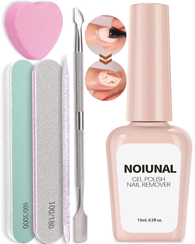 Gel Nail Polish Remover, Professional Gel Polish Remover Kit for Nails, Easily & Safely Remove Nail Polish in 3-5 Minutes, No Soaking or Wrapping, 15ml