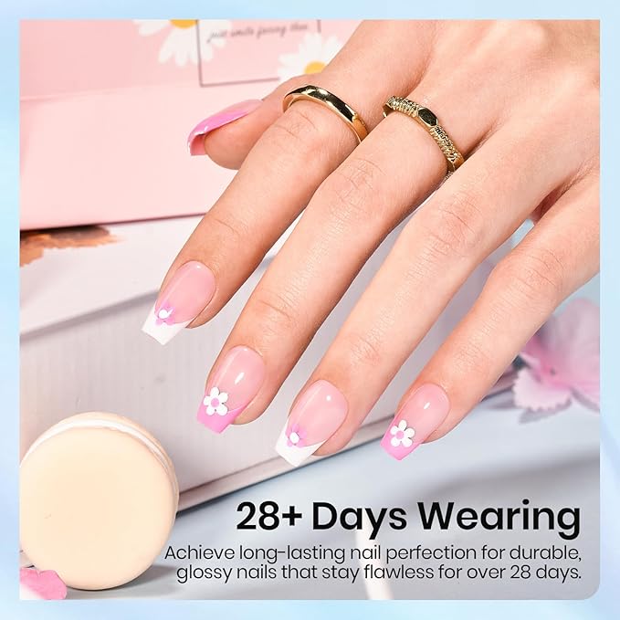 Beetles Builder Gel and Extra Glossy Top Coat No Wipe for Nails with Nail Brush, 15ml Low Heat Hypoallergenic Clear 7 in 1 Builder High Shine Long Lasting Top Coat Gel Nail Polish